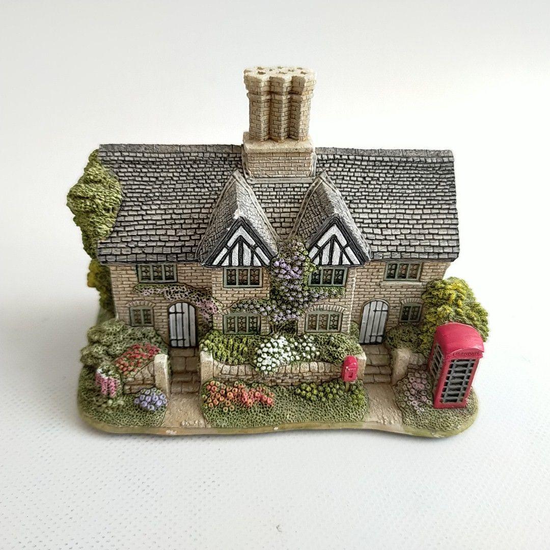 LILLIPUT LANE LILAC COTTAGES Miniature house, England, British, Figurine, Vintage, Antique, Handmade, Interior accessories, ornament, Western style