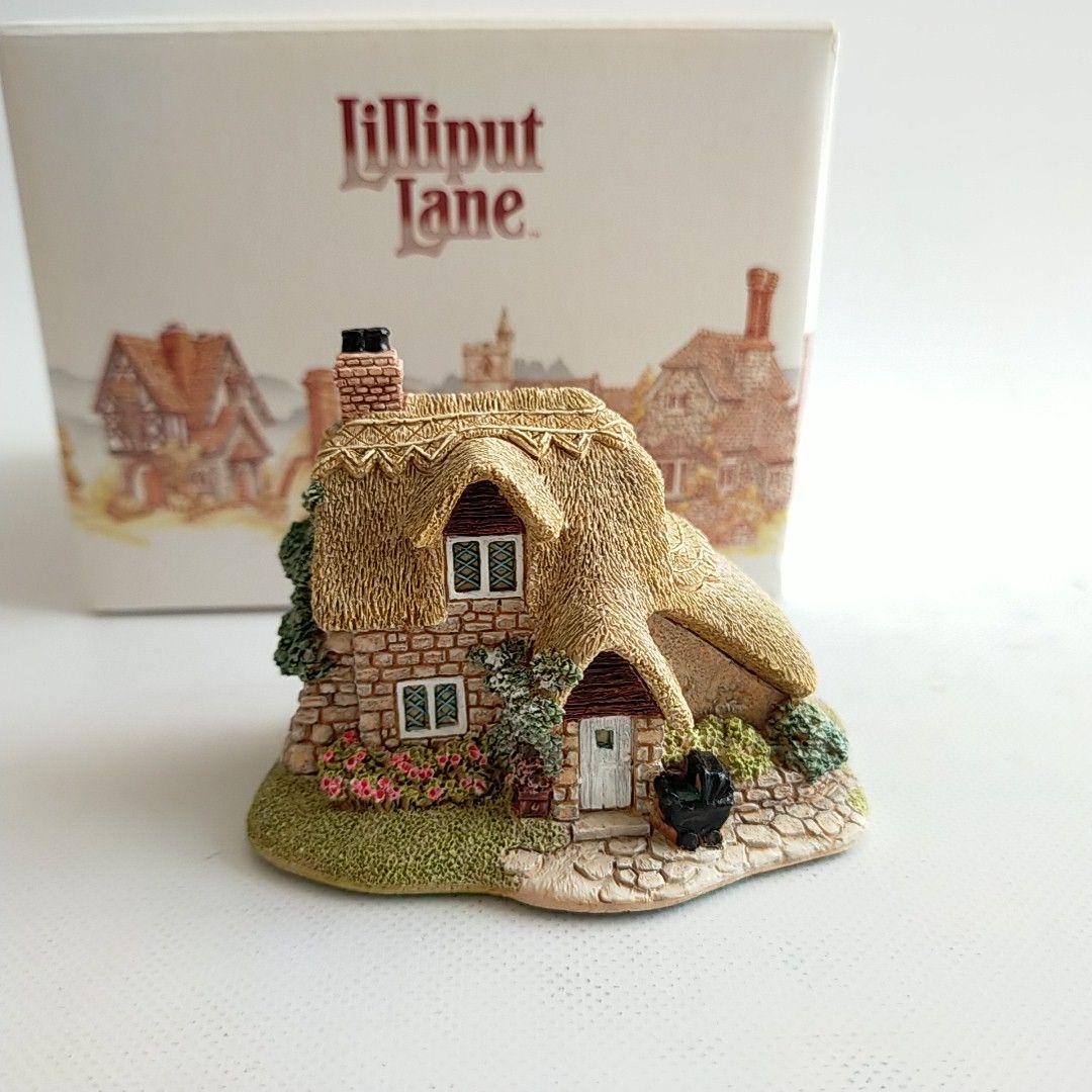 LILLIPUT LANE APPLEJACK COTTAGE Casa en miniatura Reino Unido Reino Unido Figura Vintage Antiguo Hecho a mano, Accesorios de interior, ornamento, estilo occidental