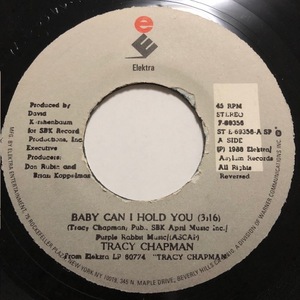 ☆ TRACY CHAPMAN / BABY CAN I HOLD YOU / IF NOT NOW /Folk/Rock/Alternative Rock/big hit !!/7inch/958