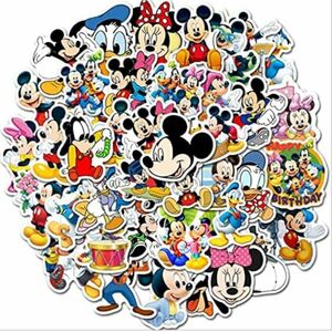 50 枚 ミッキーマウス/Mickey Mouse こども シール 可愛い 防水 ステッカー