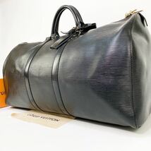 1円 美品 ルイヴィトン エピ キーポル ノワール 旅行バッグ 黒 ブラックLOUIS VUITTON LV キーポル55 ボストンバッグ バンドバッグ_画像1