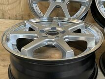 【即納可】アウトレット未使用品 ケンメル117 18x7.0J+48 5H114.3 ハイパーシルバーポリッシュ 4本セット ヴォクシー レヴォーグ等に_画像3