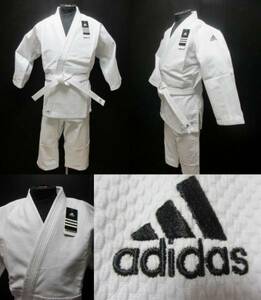 140cm 1 number adidas Adidas judo put on NJ501-BK white with belt top and bottom new goods 