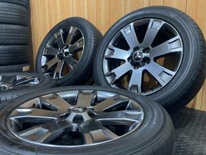 デリカD5 ジャスパー 18×7J 5穴 PCD114.3 オフセット +38 22年製 ヨコハマ BluEarth-XT 225/55R18 9分山 4本 札幌近郊引取OK