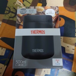 送料無料 新品 未開封 THERMOS サーモス 真空断熱スープジャー 500mL 保温保冷可能 JBR 501 ブラック