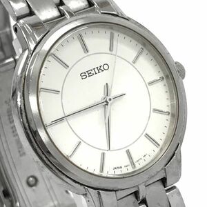 SEIKO セイコー 腕時計 7NO1-0BC0 クオーツ コレクション コレクター シルバー ホワイト シンプル ビジネス 新品電池交換済 動作確認済