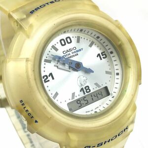 CASIO カシオ G-SHOCK ジーショック 腕時計 クオーツ AW-500NS-7E 北極 シロクマ アナデジ イエロー スケルトン 新品電池交換済 動作確認済