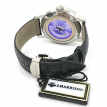新品 J.HARRISON ジョン ハリソン 腕時計 自動巻き JH-1946SB 手巻き付 機械式 オートマ ブラック シルバー おしゃれ 格好良い 動作確認済_画像4