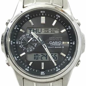 CASIO カシオ LINEAGE リニエージ MULTI BAND6 腕時計 LCW-M300D-1A 電波ソーラー アナログ ラウンド ウェーブセプター 動作確認済み