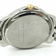 SEIKO セイコー ALBA アルバ 腕時計 V33J-0AE0 クオーツ アナログ ラウンド シェル カレンダー 10気圧防水 電池交換済み 動作確認済み_画像6