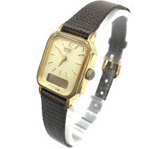 SEIKO セイコー 腕時計 E029-5140 クオーツ アナログ スクエア ゴールド ブラウン ヴィンテージ コレクション ウォッチ おしゃれ 3針 上品_画像3