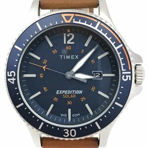 新品 TIMEX タイメックス Expedition エクスペンディション TW4B15000 腕時計 レンジャー ソーラー ブルー ブラウン コレクション 動作OK