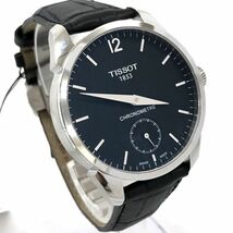 新品 TISSOT ティソ T-complication 腕時計 T0704061605700 自動巻き 機械式 手巻き アナログ ラウンド ブラック クロノメーター_画像4