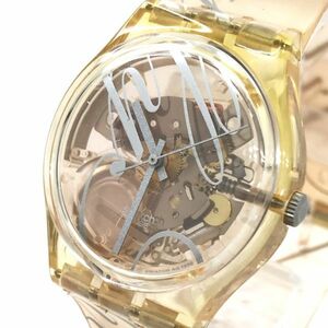 新品 Swatch スウォッチ SWEETENED GR132 腕時計 クオーツ コレクション コレクター おしゃれ スケルトン クリア 透明 軽量 電池交換済