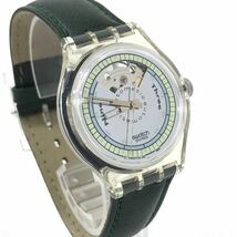 新品 Swatch スウォッチ 腕時計 自動巻き コレクション コレクター おしゃれ オートマ グリーン 緑 スケルトン 動作確認済 ケース付き_画像3