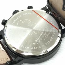 新品 A.R.P. エーアールピー 腕時計 ARP211-BBLBR クオーツ アナログ ラウンド ブラック 5気圧防水 クロノグラフ おしゃれ 動作確認済み_画像6