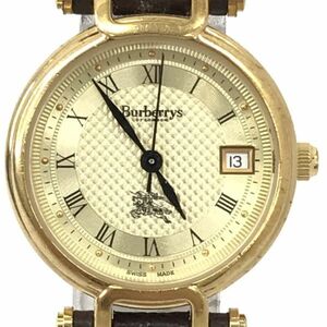 BURBERRYS バーバリー 腕時計 11300L クオーツ アナログ ラウンド ゴールド ブラウン レザーベルト 3気圧防水 おしゃれ コレクション
