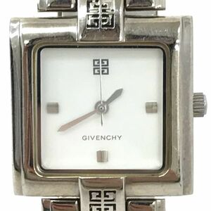 GIVENCHY ジバンシー ジバンシィ 腕時計 KL.17 XVIII クオーツ アナログ スクエア ホワイト シルバー コレクション 電池交換済 動作確認済