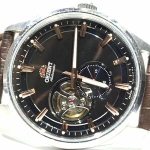 ORIENT オリエント 腕時計 RN-AR0004Y F6S2-UAA0 B560477 手巻き アナログ ラウンド シルバー ブラック 新品ベルト交換済み 動作確認済み