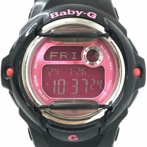 CASIO カシオ BABY-G ベビーG 腕時計 BG-169R-1 クオーツ デジタル ラウンド ピンク ブラック ウォッチ 可愛い おしゃれ 動作確認済み