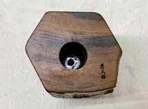 13483/屋久杉 ペン立て 筆立て 一輪挿し 屋久杉工芸品_画像5