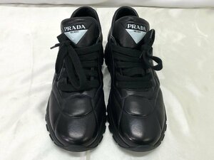 ●中古品●PRADA スニーカー サイズ：24.5㎝ イタリア製 (黒) (32423112218545SH)