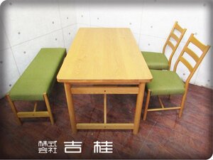 ■展示品■吉桂■高級■source/ソース■SALA/サラシリーズ■オーク材■北欧モダン■ダイニング4点セット■25万■smm8701m