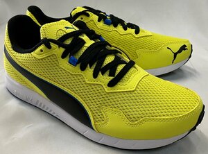 送料無料 プーマ PUMA プーマ スピードモンスターPL イエロー/ブラック 23.5cm 軽量 ランニング トレーニング ジュニア ひも靴 スニーカー