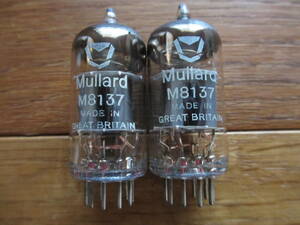 Mullard M8137　CV4004　ECC83　12AX７　MP　２本