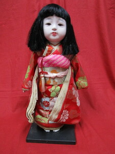 【9024】★アンティーク 市松人形 和装 日本 人形 ★ 女の子 ドール 着物 時代物 レトロ 経年保管品