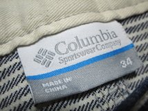 【コロンビア】 ヒッコリーストライプ　ブッシュパンツ　インディゴストライプ　サイズ34　パネル切替　Columbia_画像7