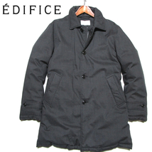 【エディフィス】 ステンカラー　ダウンコート　ダークグレー　サイズ50（XL） DOWN COAT　EDIFICE　ルドーム_画像1