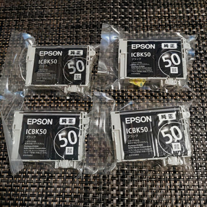 未開封 EPSON 純正 ICBK50 4本 4個 セット インクカートリッジ エプソン.