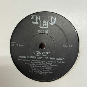 USオリジナル12" John Gibbs With The Jam Band J'Ouvert Larry Levan, MURO, dimitri, sadar bahar