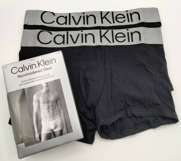 【Lサイズ】Calvin Klein(カルバンクライン) ローライズボクサーパンツ ブラック 2枚セット メンズボクサーパンツ 男性下着 NB3130