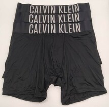 【Mサイズ】Calvin Klein(カルバンクライン) ボクサーブリーフ ブラック 3枚セット メンズボクサーパンツ 男性下着 NB2594_画像2