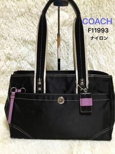 コーチCOACH　レディース　ハンドバッグ　トートバッグ　ビジネス　フォーマル　ナイロン　マザーズバッグ　ブラック　F11993