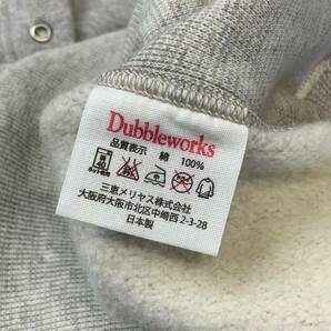 良品 DUBBLE WORKS ダブルワークス ハーフスナップボタン スウェットパーカー メンズ Mサイズ 霜降りグレー 日本製の画像7