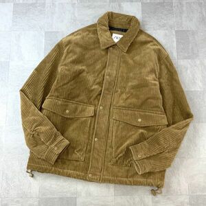 極美品 ZARA ザラ 太畝 コーデュロイ ジャケット メンズ USA L 日本XL ブラウン ブルゾン スイングトップ