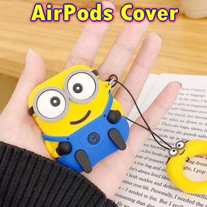 AirPods1/2ケース かわいいミニオン ボブ BOB シリコン エアーポッズ イヤホンカバー イヤホン収納 第1,２世代用 iPhoneイヤホンケース