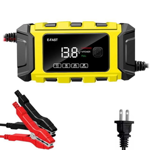 12V car battery charger compact charger yellow large car from light car . bike . heavy equipment till correspondence height performance . easy operation . battery . sudden speed charge 