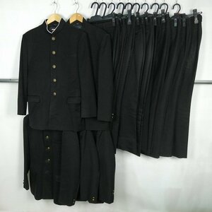 メンズ 学ラン 学生服 175A 学生ズボン 夏ズボン4枚 無地 黒 1円 中古 制服 埼玉浦和実業学園中学高校 セット 詰合わせ 39CS-246 DF