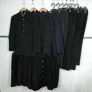 メンズ 学ラン 学生服 学生ズボン 夏ズボン3枚 無地 表に刺繍あり 1円 中古 制服 学生服 山口徳山高校 福岡祐誠高校 セット 詰合わせ 39CS-