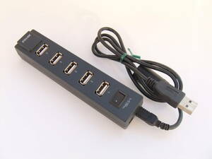 BUFFALO high speed USB hub 7 port power supply switch attaching BSH7U02BK