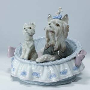 【絶版】LLADRO リヤドロ 陶器 犬 ヨークシャーテリア 6469 美品