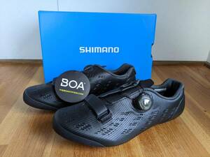 未使用品　SHIMANO（シマノ） RP9（SH-RP901）サイズ：41E（25.5cm）WIDE　カラー：ブラック SPD-SL　■クリート・クリートカバー付