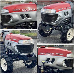 ●24馬力●YANMAR●ヤンマートラクターEG224●PTO●4WD●ヤンマーロータリーRB15SM●使用時間412●美品●