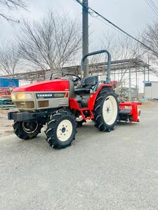 ●ヤンマートラクター F-210●YANMAR FORTE ●21馬力●PTO●4WD●ＲＳＫ１４０４ロータリー●使用時間485●美品●