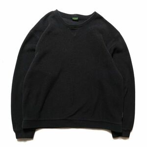 90's カベラス クルーネック フリース スエット 黒 (XL TALL) ブラック 無地 ポーラテック 90年代 旧タグ オールド アウトドア Cabela's