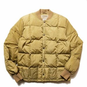 80's 90's カベラス キルティング ライナー ダウン ジャケット (L) タン系 ナイロン 80年代 旧タグ オールド アウトドア Cabela's